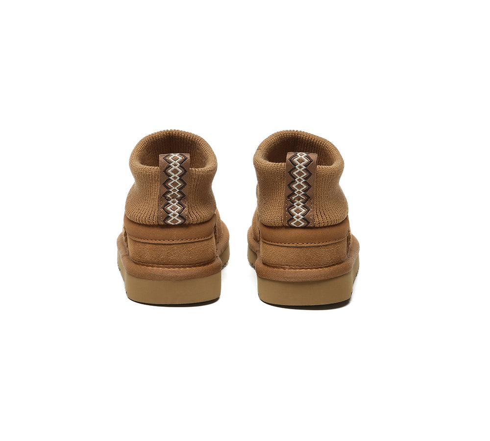 UGG Slippers Kids Sheepskin Wool Stretchy Ankle Margaret