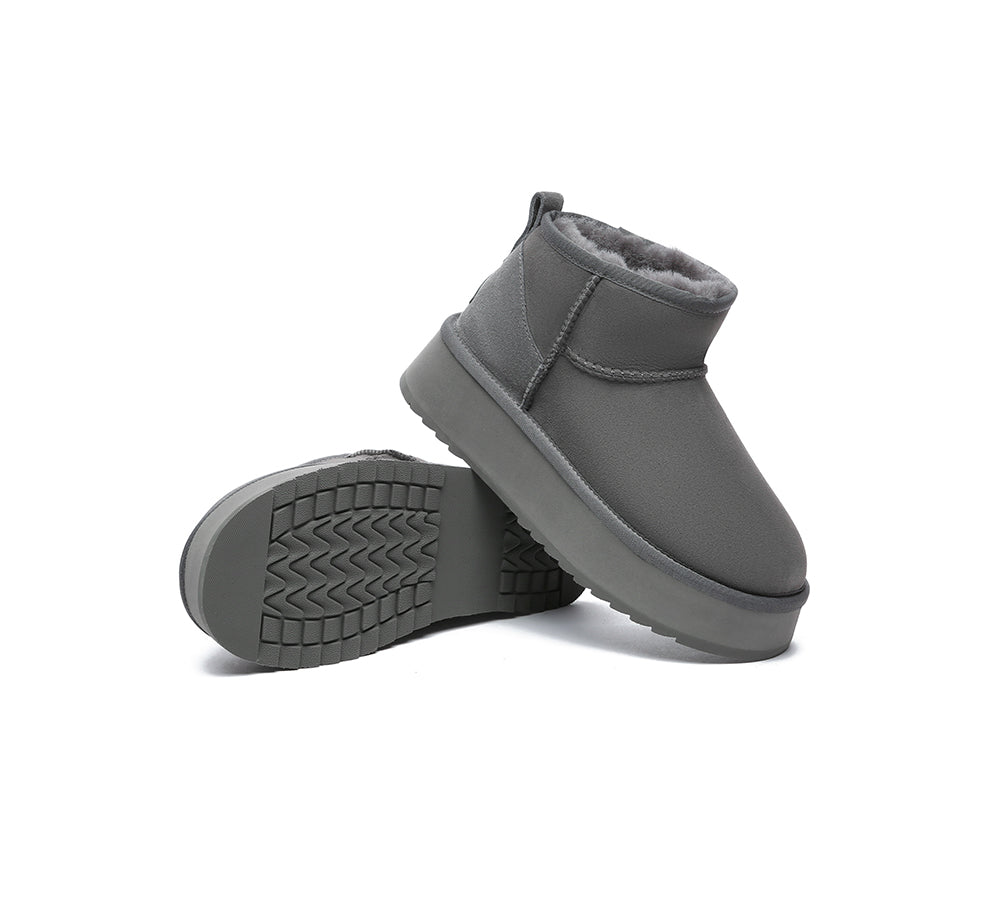 EVERAU® UGG Boots Sheepskin Wool Ankle Ultra Mini Platform - UGG EXPRESS