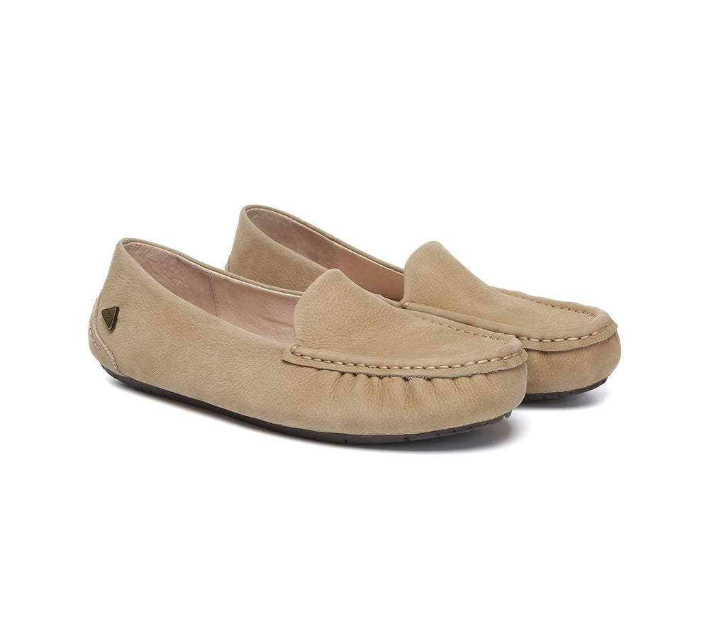EVERAU® Women Suede Leather Moccasins Chic Soft Driving Loafers Morris EVERAU