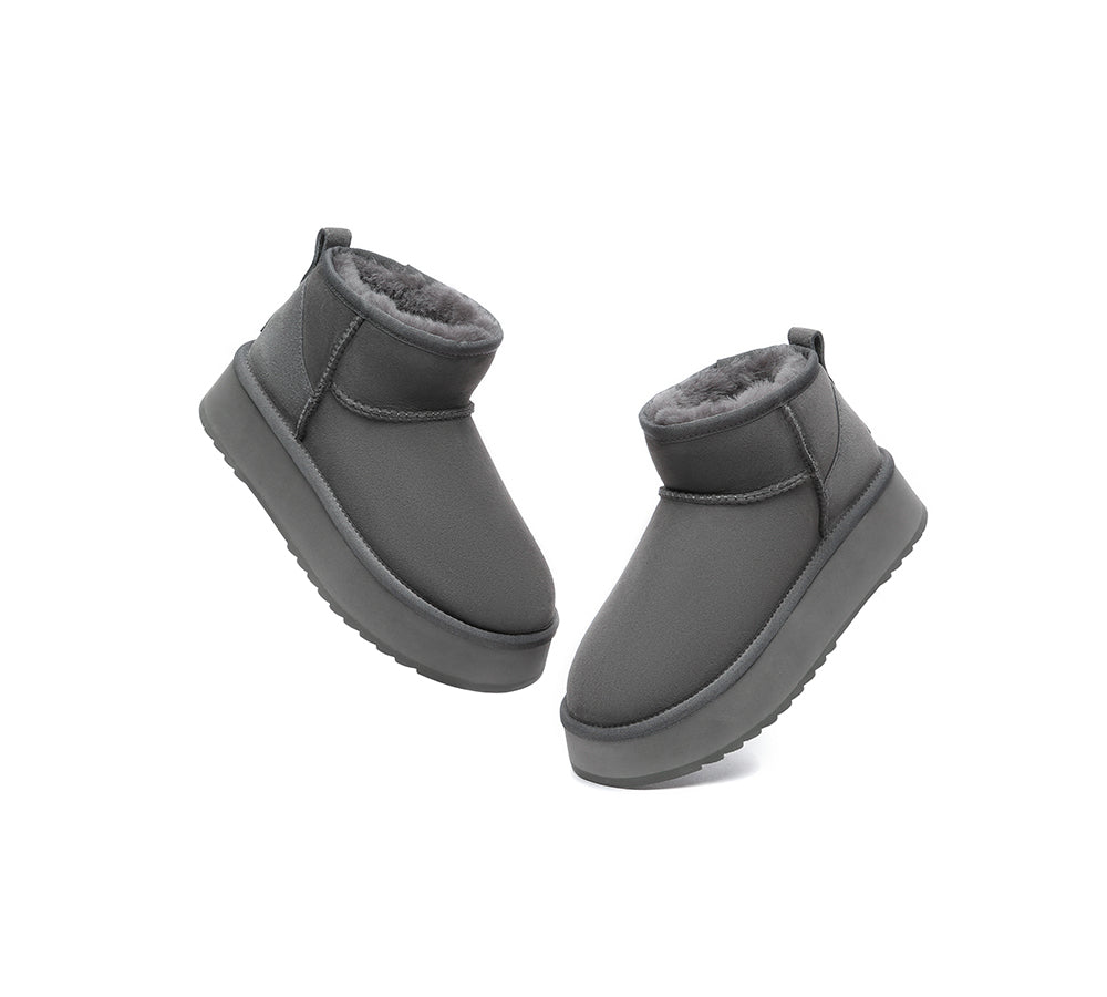 EVERAU® UGG Boots Sheepskin Wool Ankle Ultra Mini Platform - UGG EXPRESS