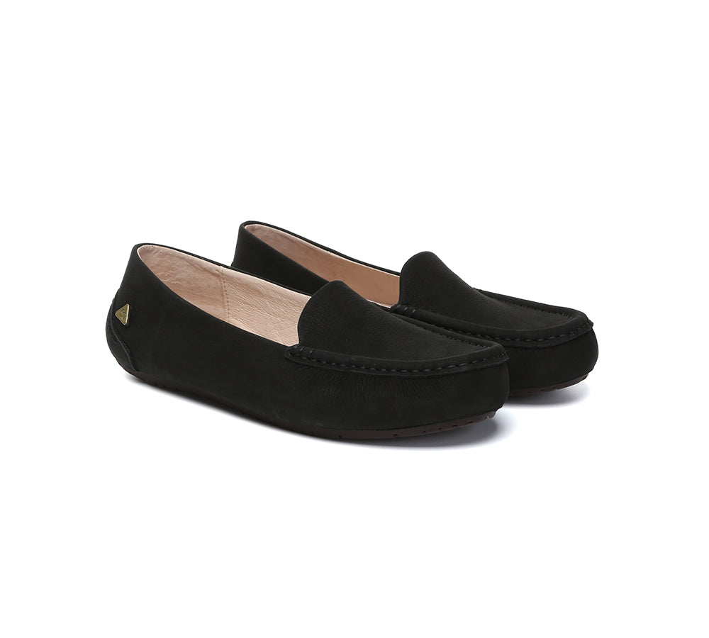 EVERAU® Women Suede Leather Moccasins Chic Soft Driving Loafers Morris EVERAU