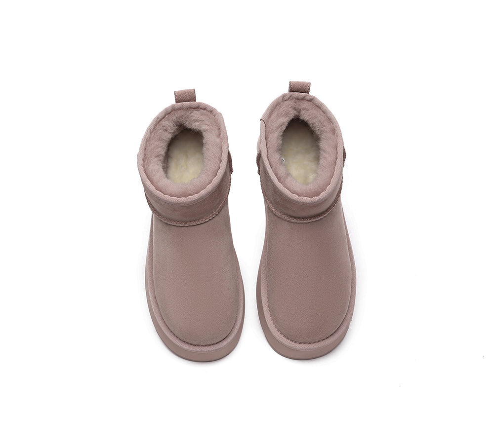 EVERAU® UGG Boots Sheepskin Wool Ankle Ultra Mini Platform - UGG EXPRESS