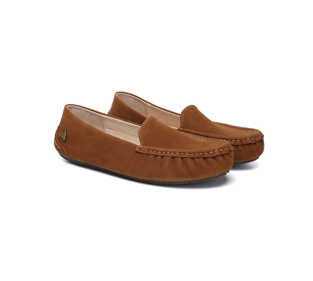 EVERAU® Women Suede Leather Moccasins Chic Soft Driving Loafers Morris EVERAU