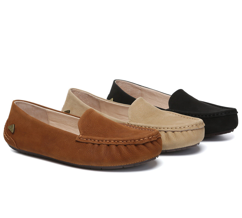 EVERAUยฎ Women Suede Leather Moccasins Chic Soft Driving Loafers Morris EVERAU