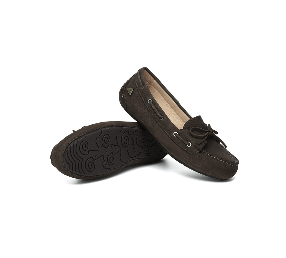 EVERAU® Women Leather Moccasin Loafers Classic Monty EVERAU