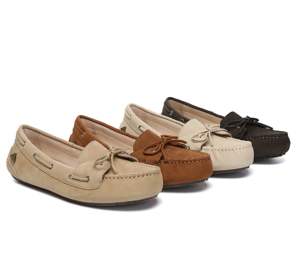 EVERAUยฎ Women Leather Moccasin Loafers Classic Monty EVERAU