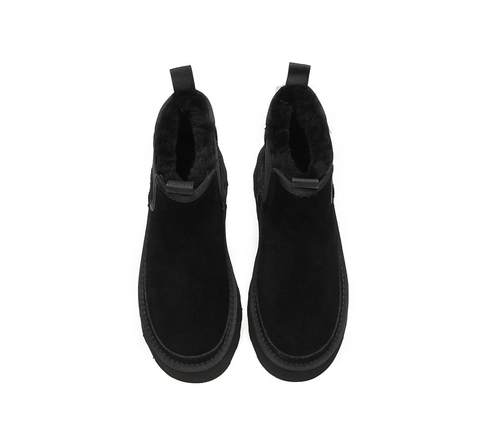 AUSTRALIAN SHEPHERD® UGG Boots Sheepskin Wool Elastic Band Platform Chelsie - UGG EXPRESS