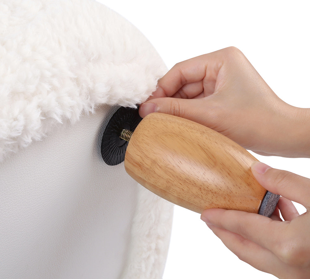 EVERAUĀ® Fluffy Adorable Sheep Pouffe EVERAU