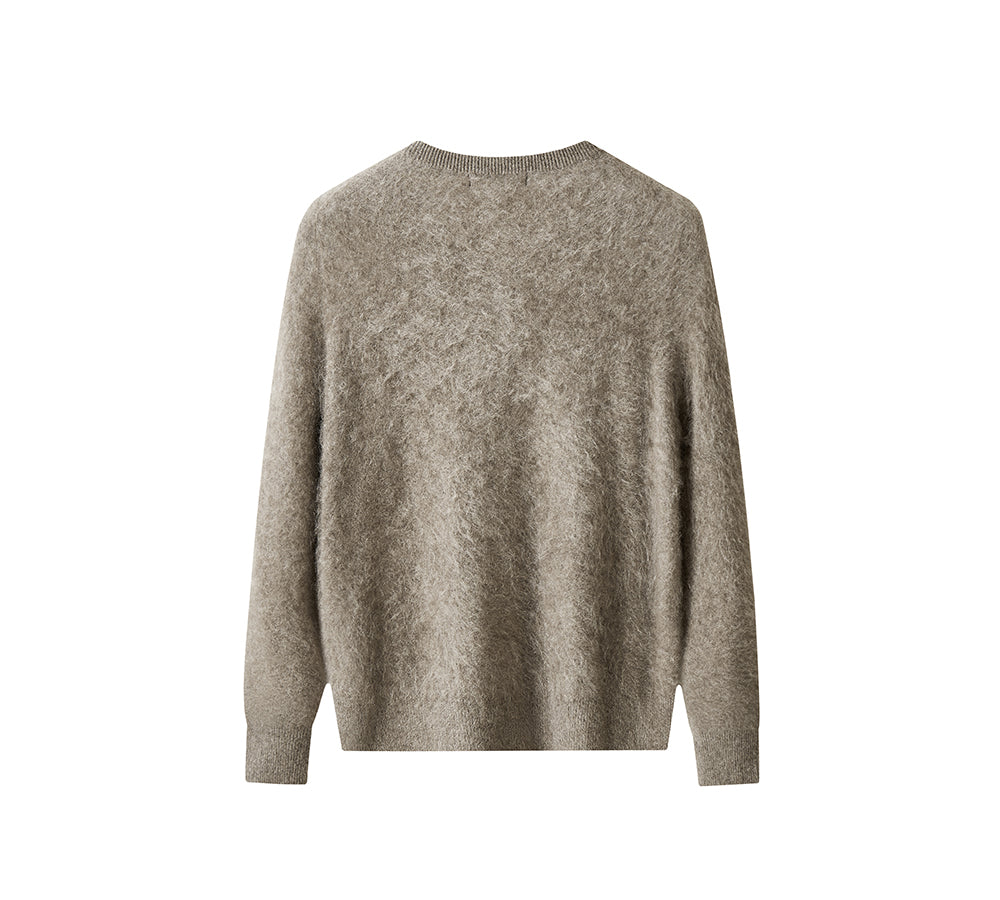 EVERAU® Yak Wool Knit Cardigan Cashmere Blend Loose Fit Morra EVERAU