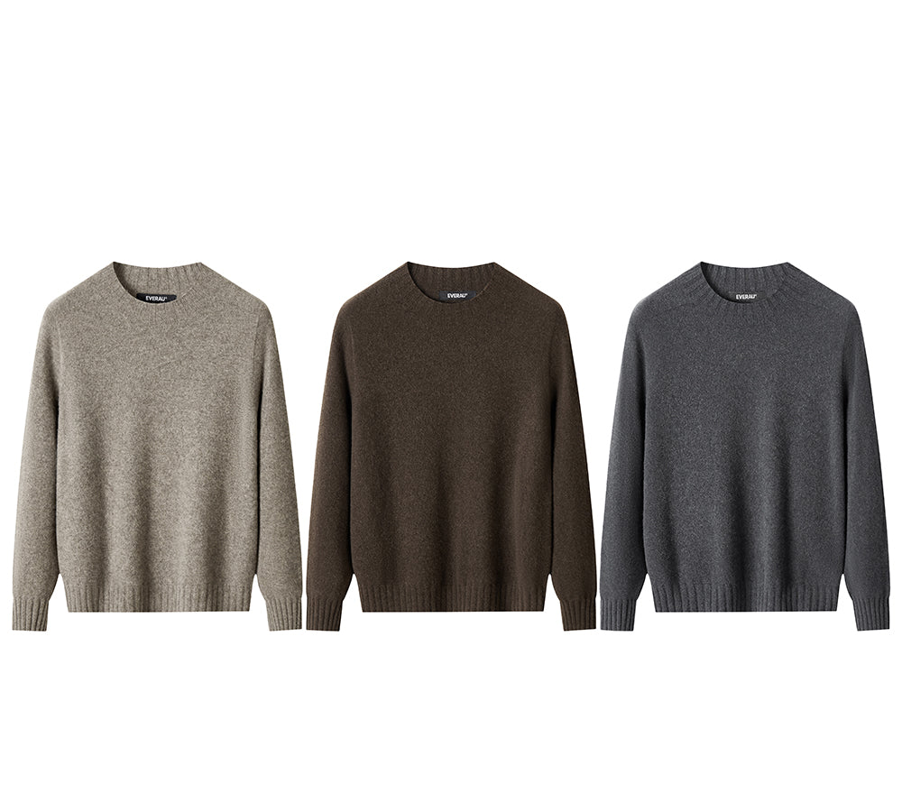 EVERAUยฎ Men Cashmere Yak Wool Blend Winter Moola Sweater EVERAU