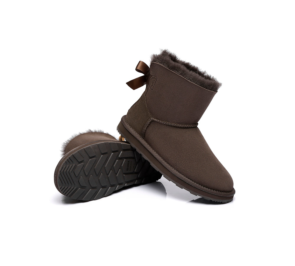 Urban UGG® UGG Boots Women Double faced Sheepskin Wool Mini Back Bow - UGG EXPRESS