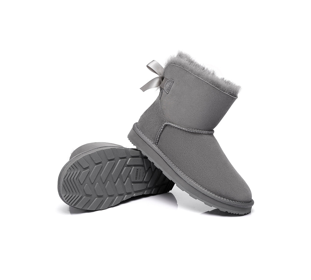 Urban UGG® UGG Boots Women Double faced Sheepskin Wool Mini Back Bow - UGG EXPRESS