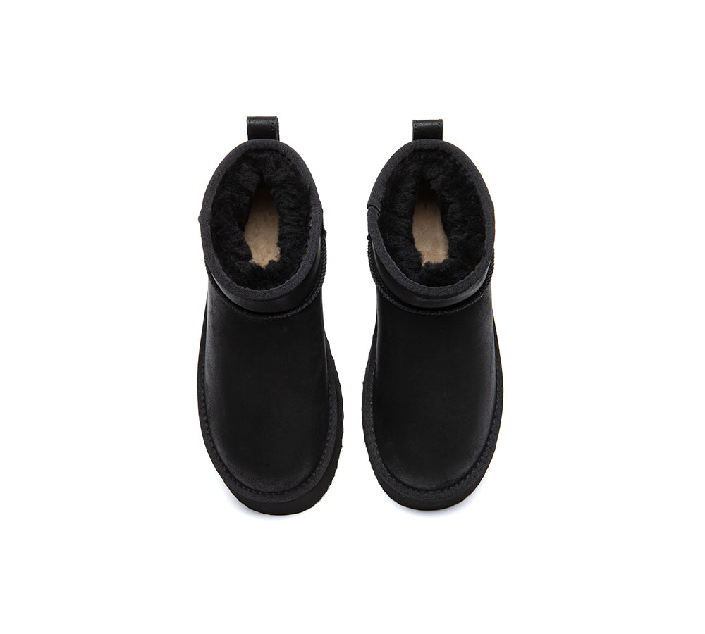 UGG EVERAU Boots Women Sheepskin Wool Ankle Platform Romi