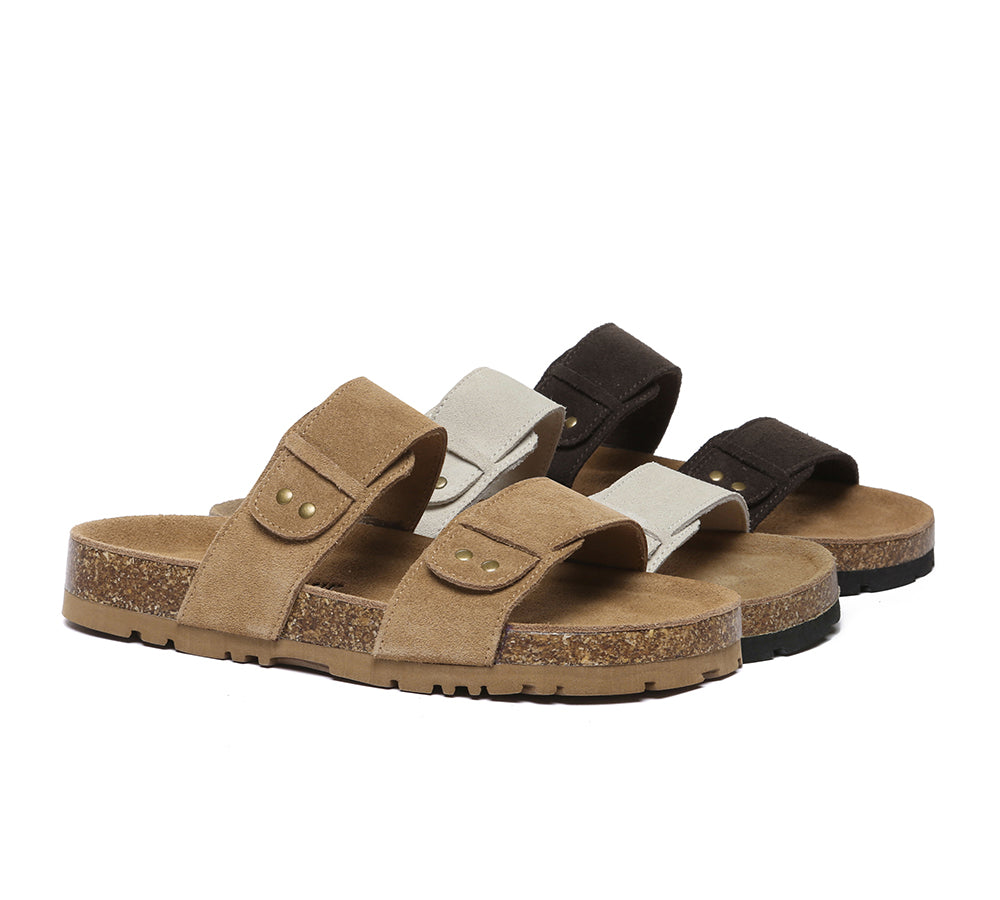 EVERAUยฎ Double Straps Embossed Slip-on Summer Sandal Slides Aurelia - UGG EXPRESS