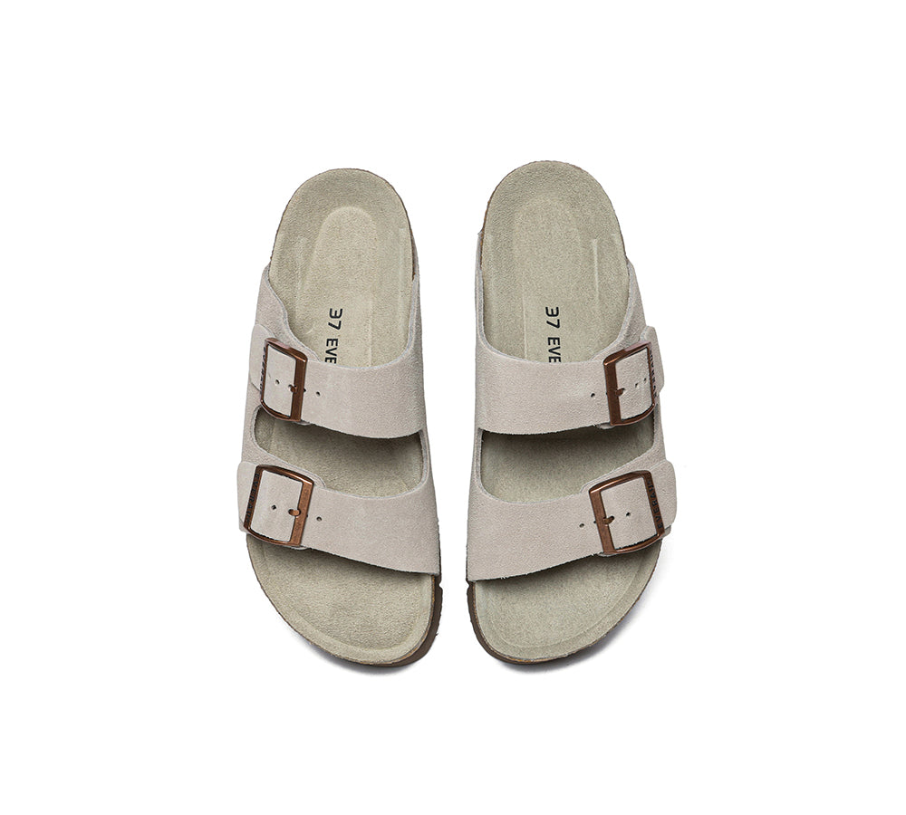 EVERAU® Adjustable Strap Embossed Slip-on Platform Summer Sandal Slides - UGG EXPRESS