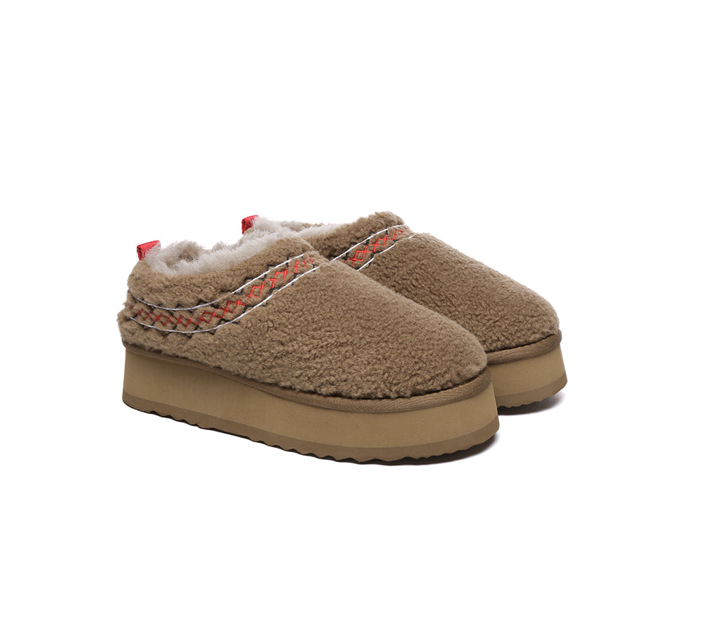 AUSTRALIAN SHEPHERDยฎ UGG Slippers Sheepskin Wool Plush Ankle Platform Madge - UGG EXPRESS