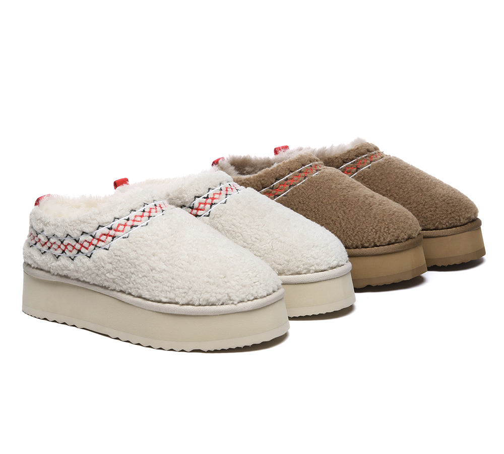 AUSTRALIAN SHEPHERDยฎ UGG Slippers Sheepskin Wool Plush Ankle Platform Madge - UGG EXPRESS