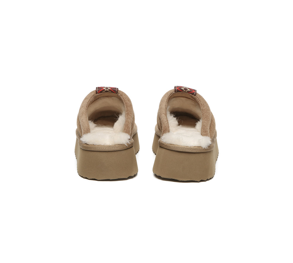 UGG Slippers Sheepskin Wool Platform Tazzy Calla