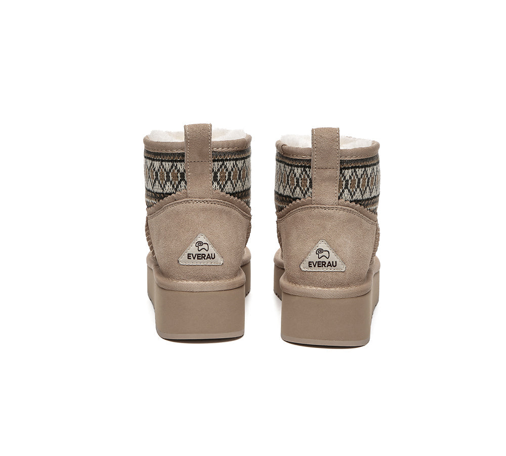 EVERAU® UGG Boots Woven Platform Grantlee
