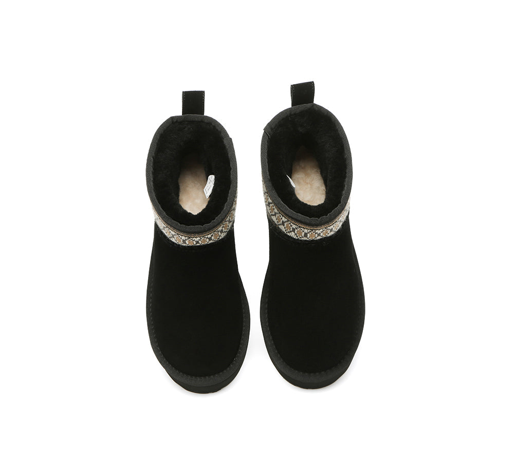 EVERAU® UGG Boots Woven Platform Grantlee