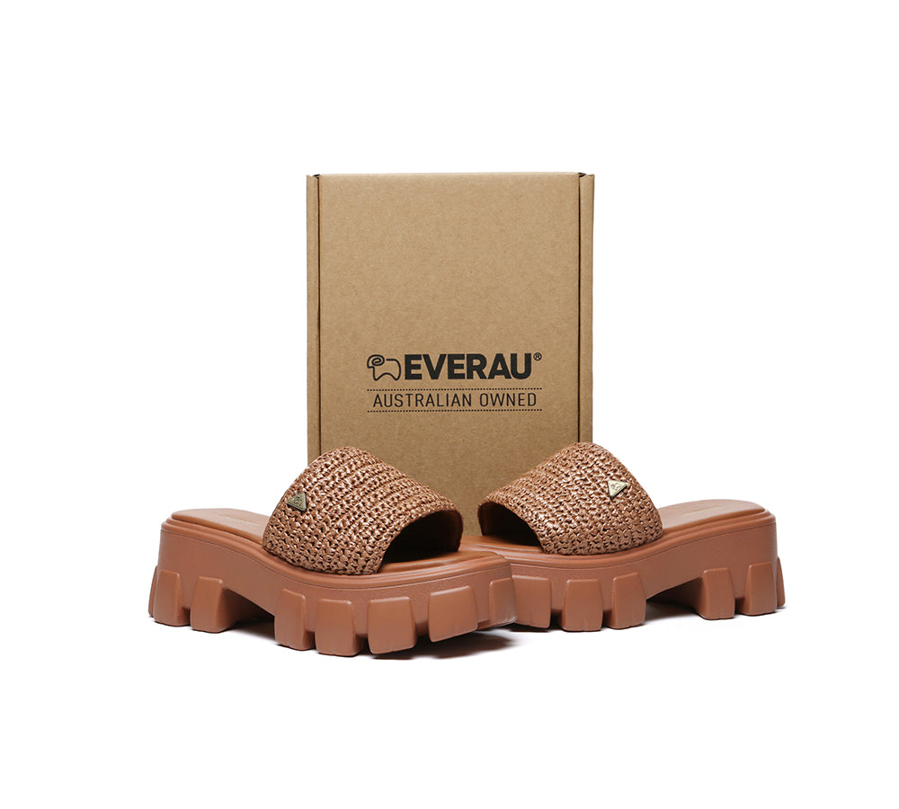 EVERAU® Women Woven Chunky Platform Sandals - UGG EXPRESS