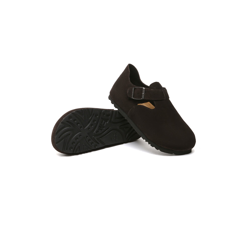 Adjustable Buckled Straps Slip-on Flat Sandals Brooke