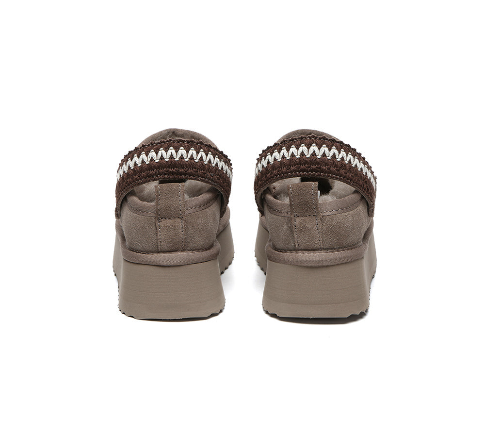 EVERAUĀ® UGG Slippers Kintted Platform Maeve