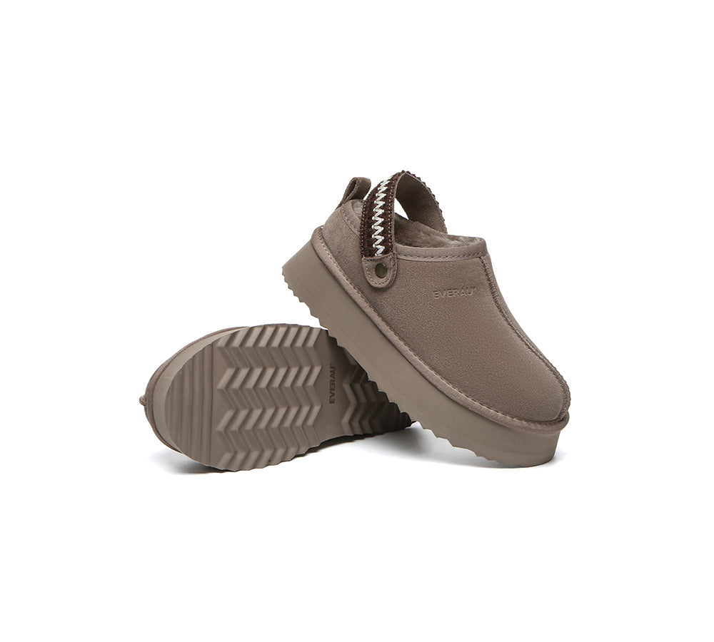 EVERAUĀ® UGG Slippers Kintted Platform Maeve