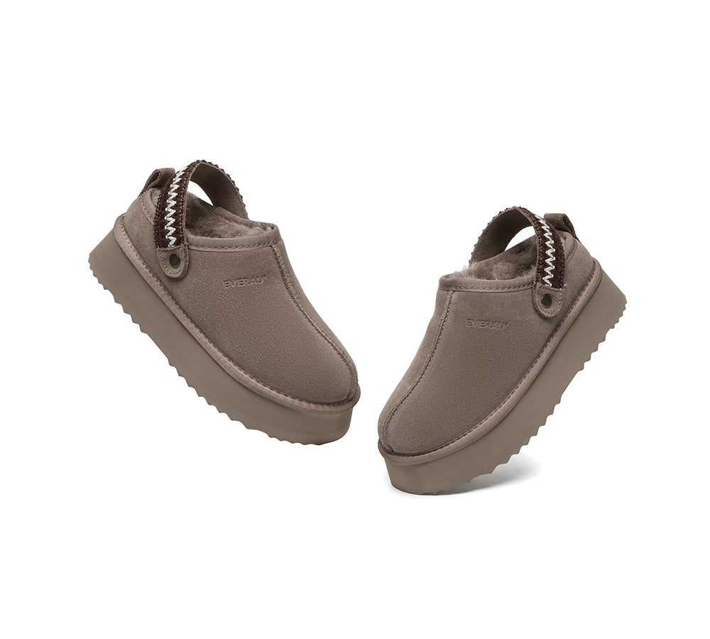 EVERAUĀ® UGG Slippers Kintted Platform Maeve