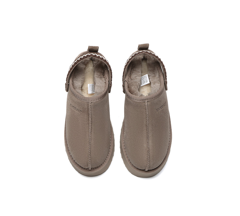 EVERAUĀ® UGG Slippers Kintted Platform Maeve