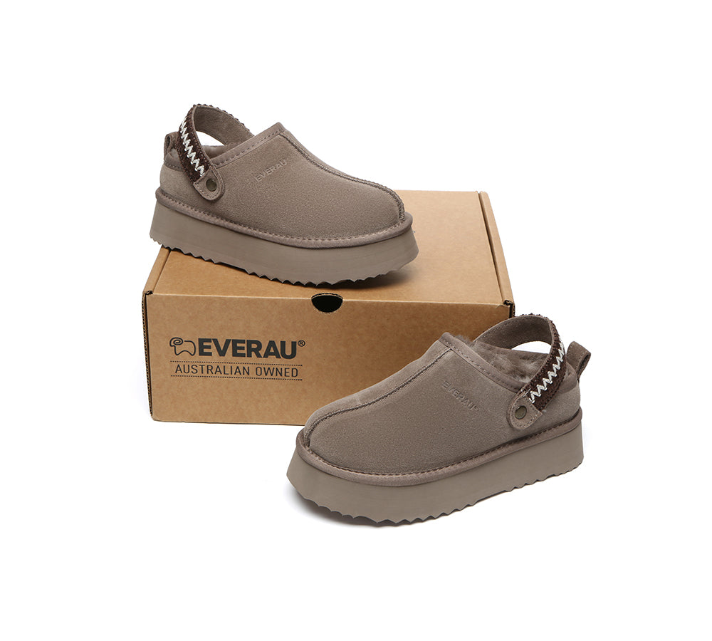 EVERAUĀ® UGG Slippers Kintted Platform Maeve