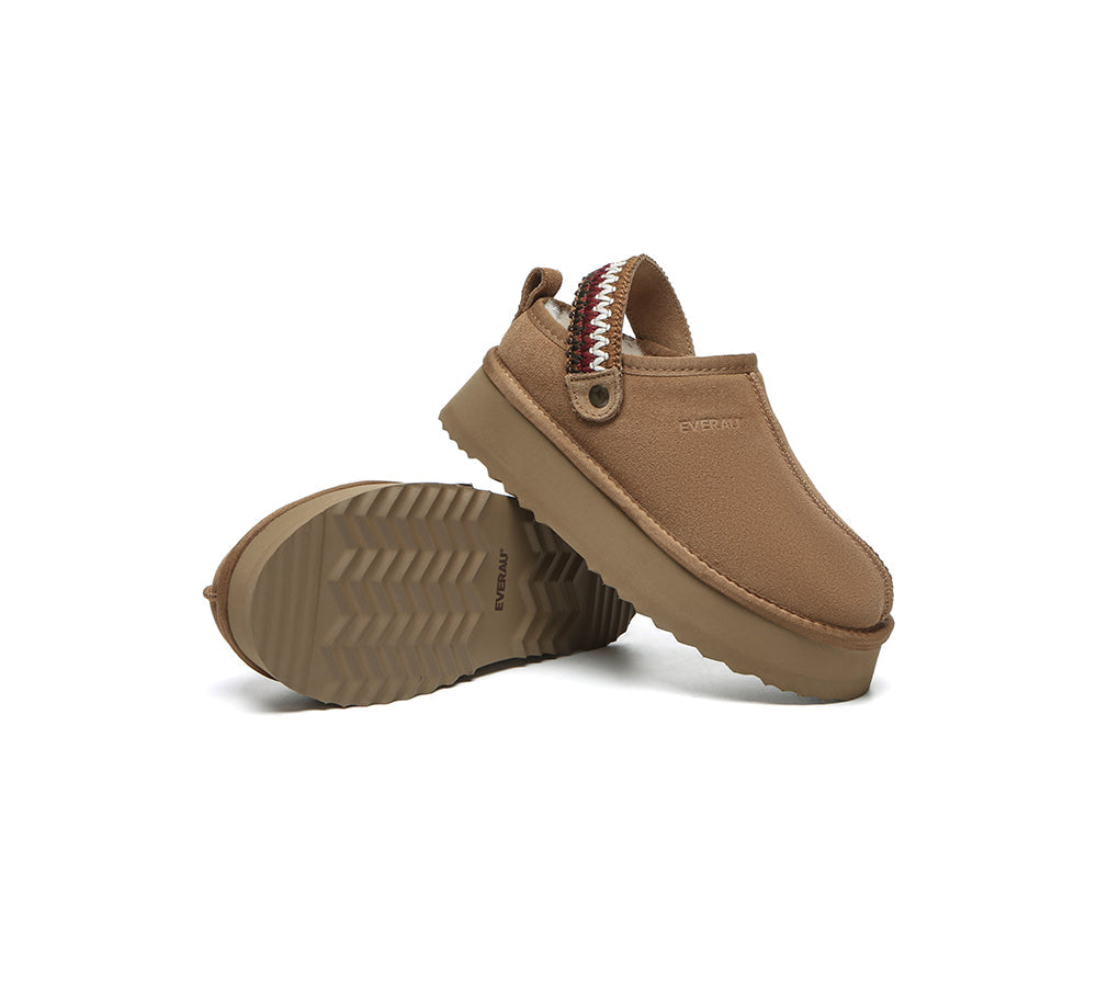 EVERAUĀ® UGG Slippers Kintted Platform Maeve