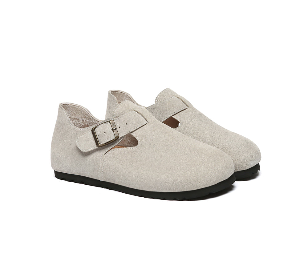 Adjustable Buckled Straps Slip-on Flat Sandals Brooke