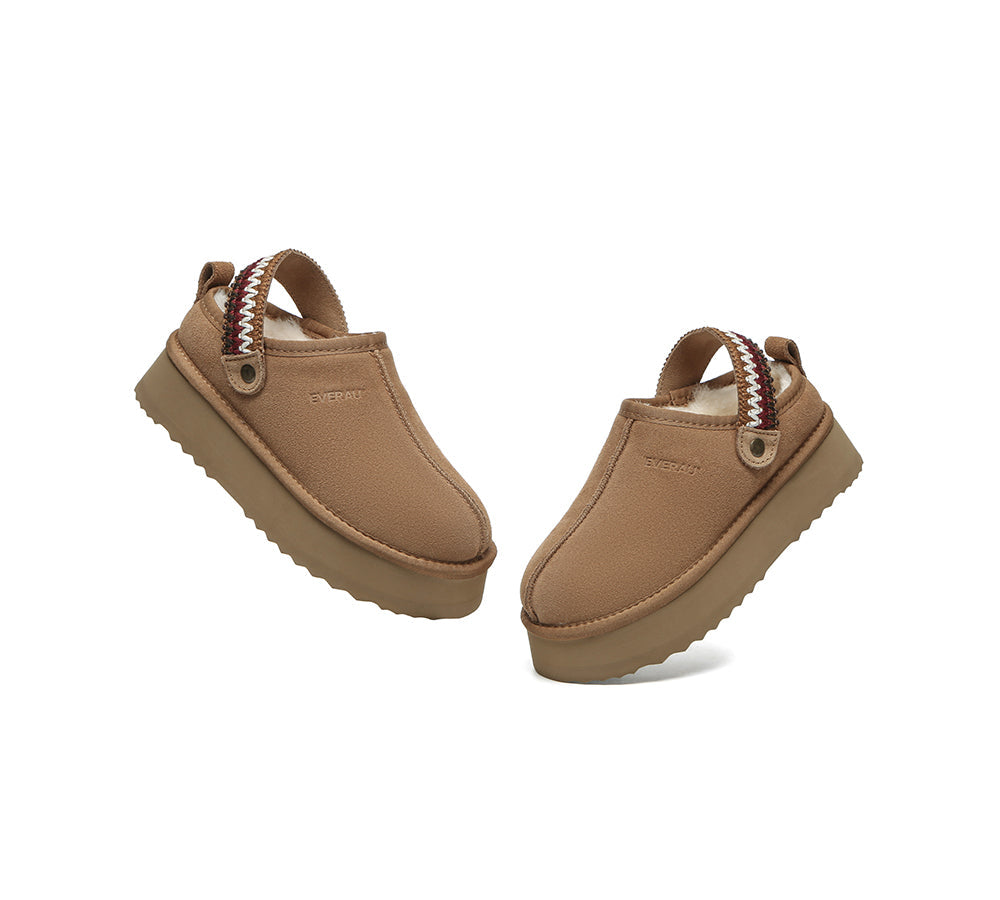 EVERAUĀ® UGG Slippers Kintted Platform Maeve