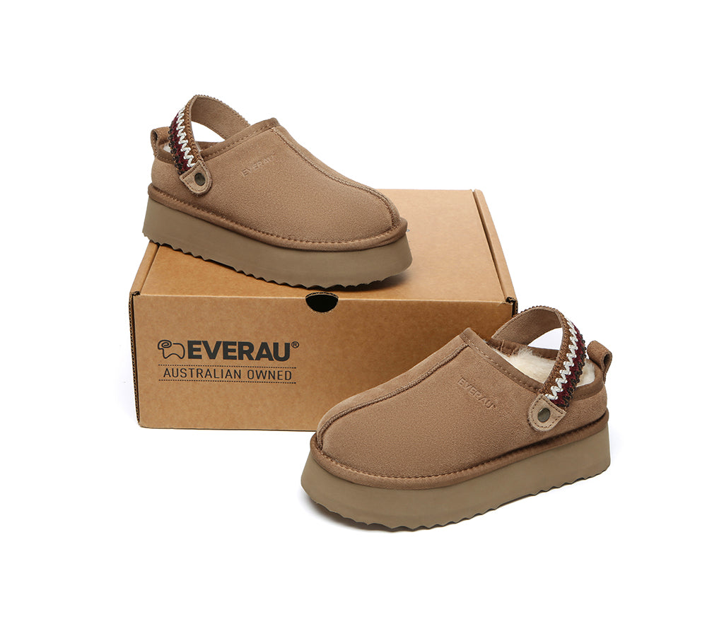 EVERAUĀ® UGG Slippers Kintted Platform Maeve