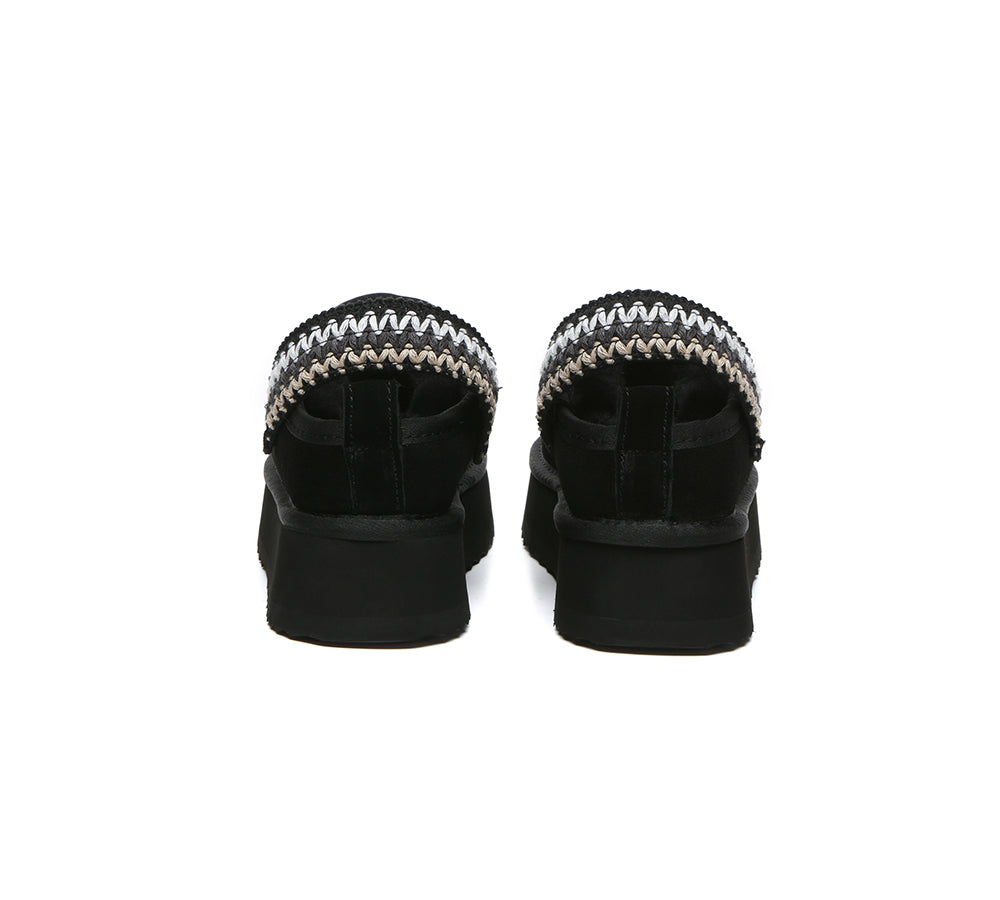 EVERAUĀ® UGG Slippers Kintted Platform Maeve