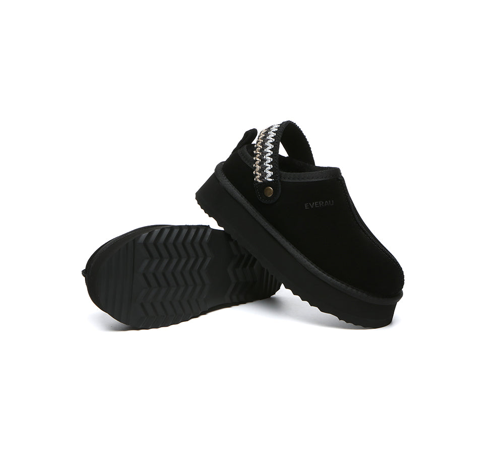 EVERAUĀ® UGG Slippers Kintted Platform Maeve