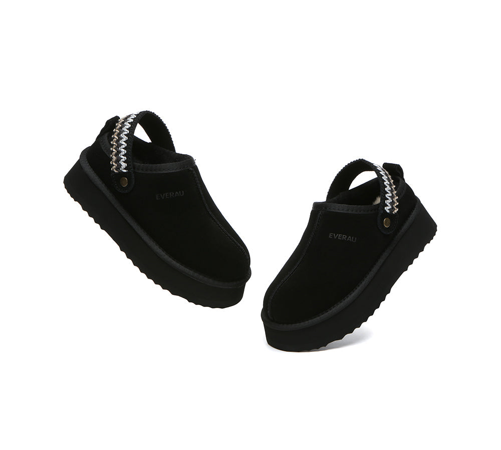 EVERAUĀ® UGG Slippers Kintted Platform Maeve