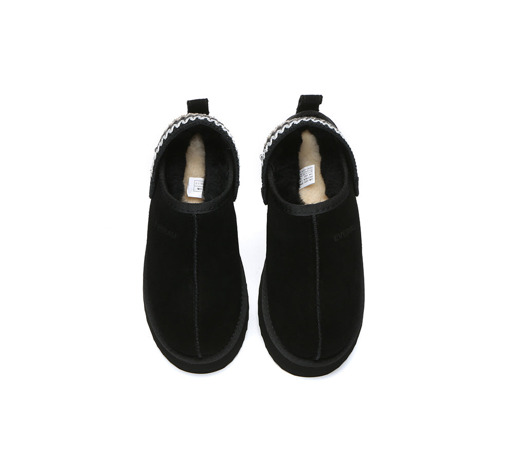 EVERAUĀ® UGG Slippers Kintted Platform Maeve