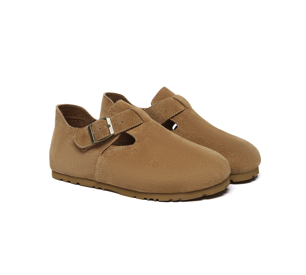 Adjustable Buckled Straps Slip-on Flat Sandals Brooke