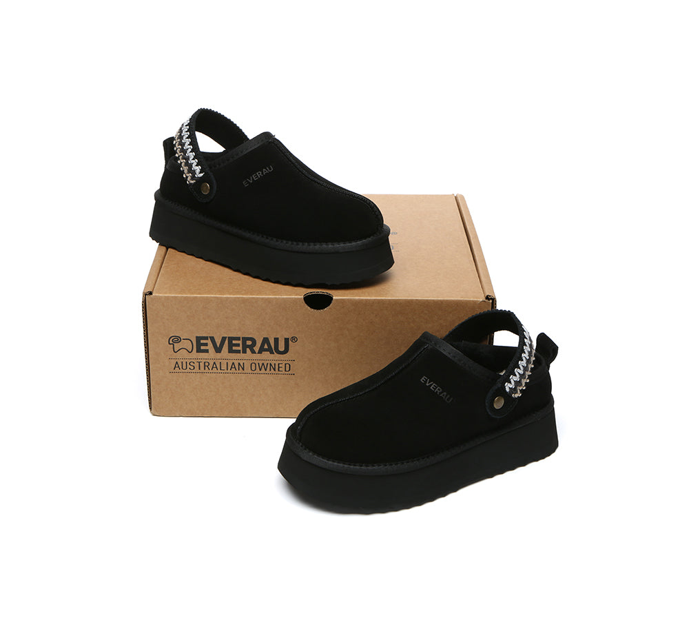 EVERAUĀ® UGG Slippers Kintted Platform Maeve