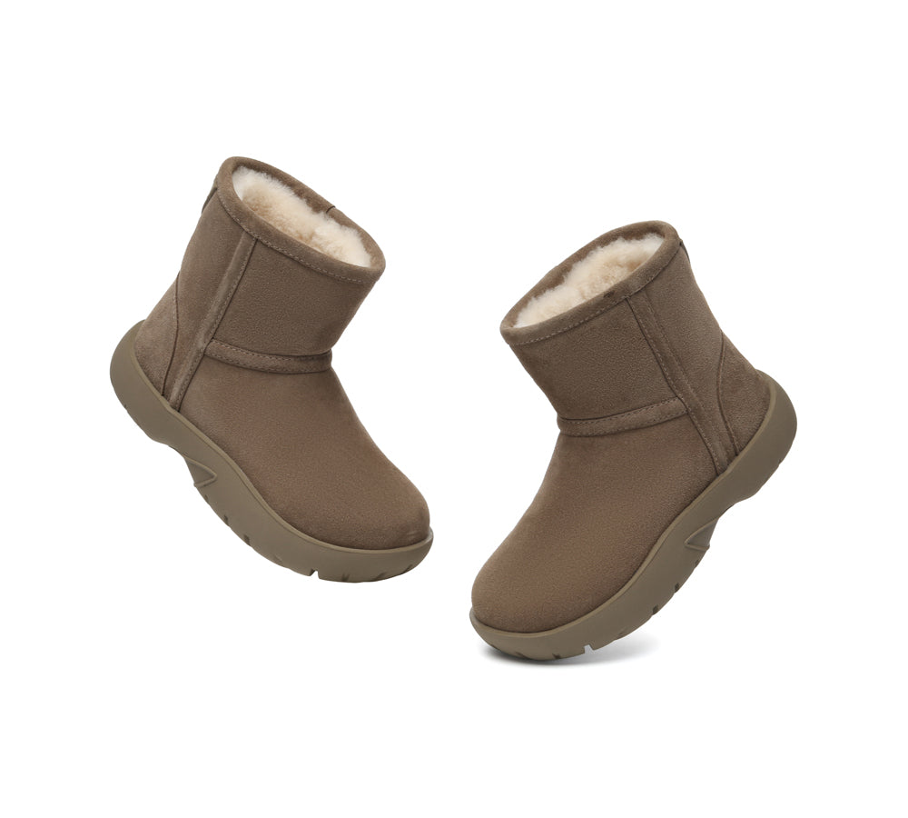 UGG Boots Sheepskin Wool Mid Calf Chunky Short Classic Salma