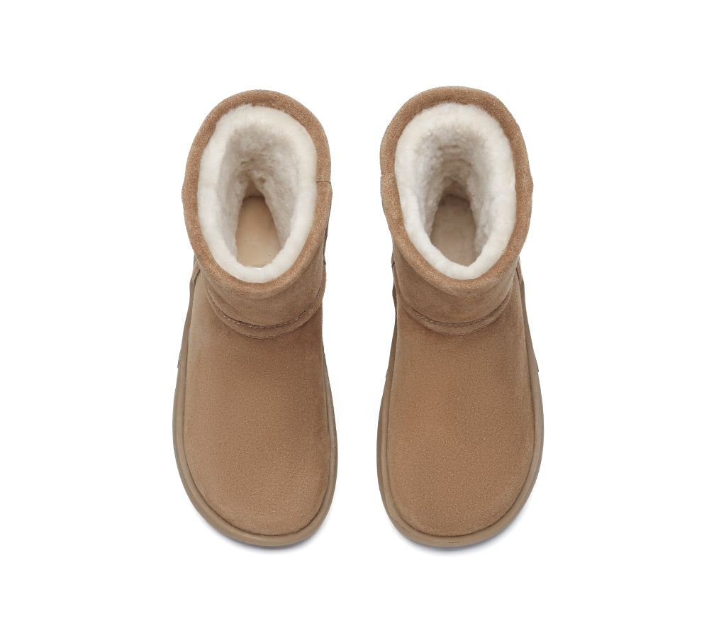 UGG Boots Sheepskin Wool Mid Calf Chunky Short Classic Salma