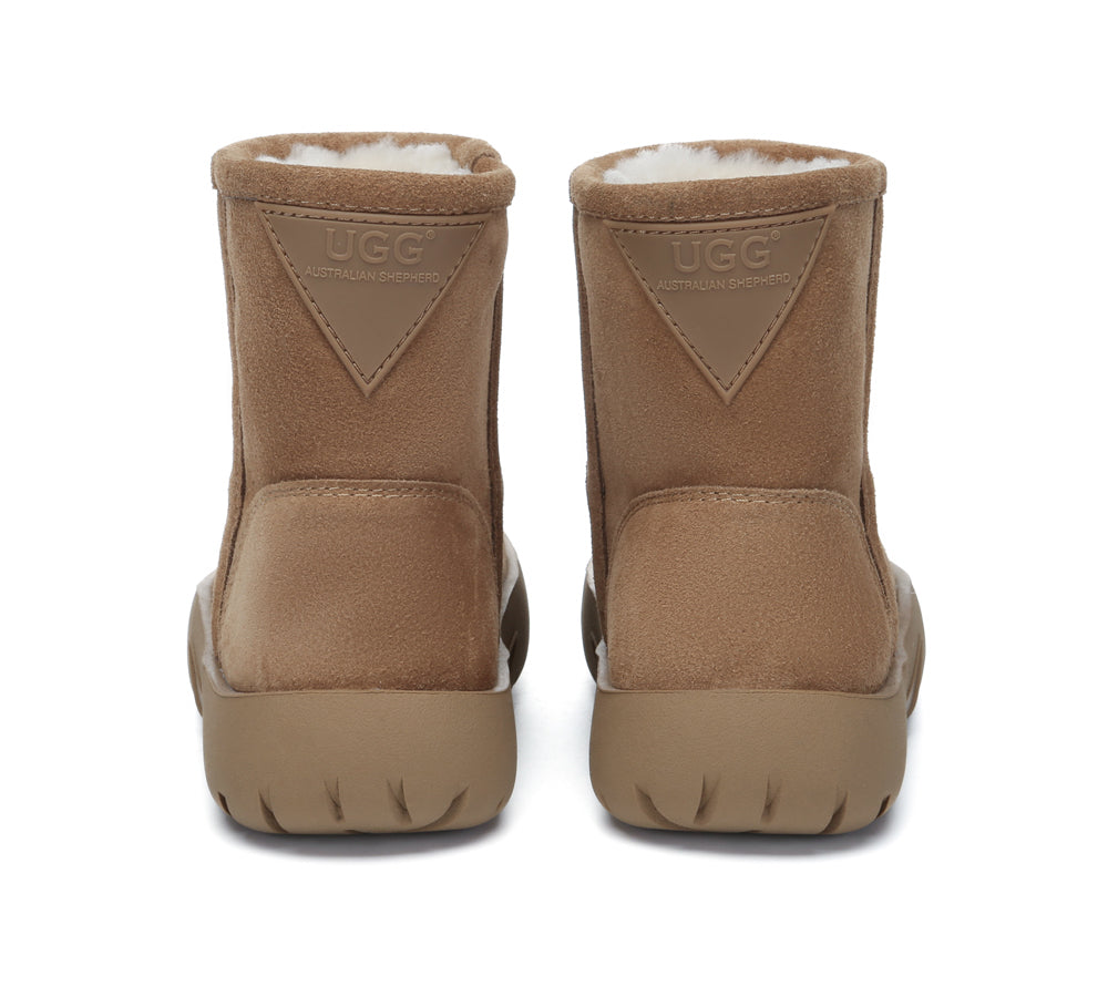 UGG Boots Sheepskin Wool Mid Calf Chunky Short Classic Salma