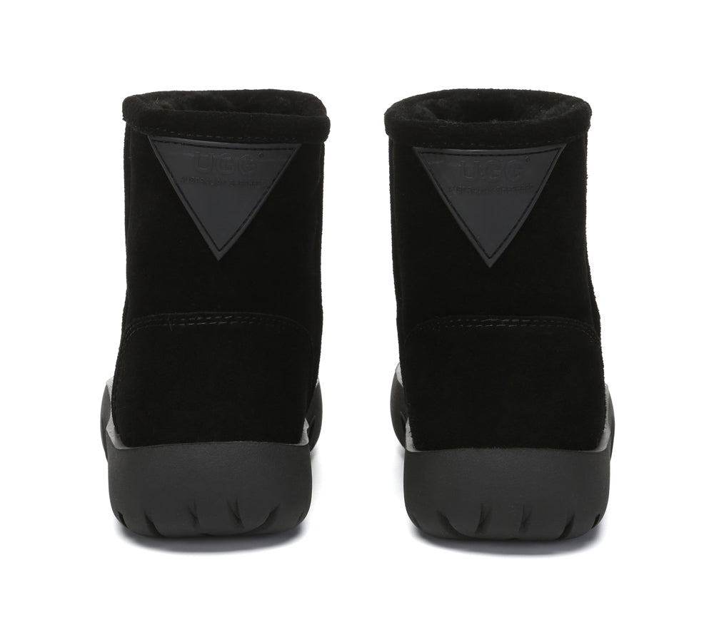 UGG Boots Sheepskin Wool Mid Calf Chunky Short Classic Salma