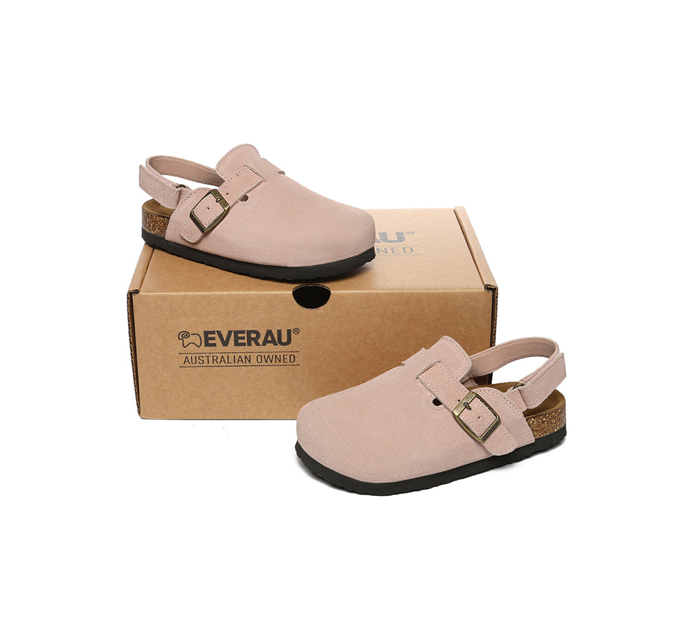 EVERAU® Kids Sandals Adjustable Buckle Straps Slingback Flat Clogs - UGG EXPRESS