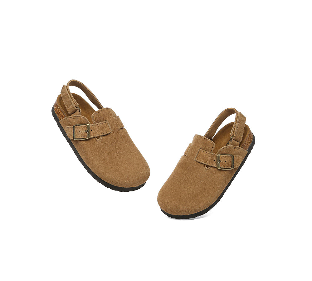 EVERAU® Kids Sandals Adjustable Buckle Straps Slingback Flat Clogs - UGG EXPRESS