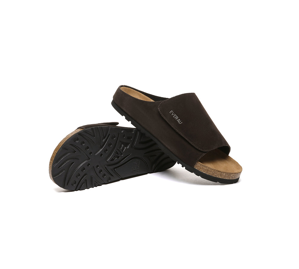 EVERAU?? Men Adjustable Embossed Slip-on Summer Slides Justice - UGG EXPRESS
