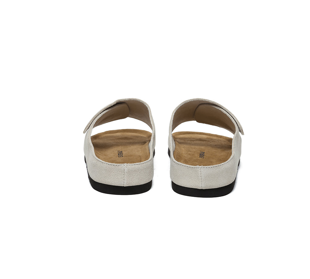 EVERAU?? Men Adjustable Embossed Slip-on Summer Slides Justice - UGG EXPRESS
