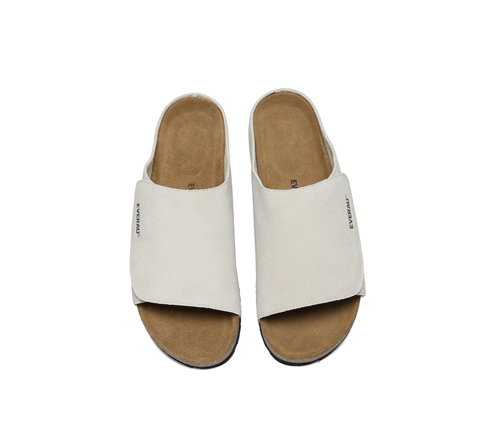EVERAU?? Men Adjustable Embossed Slip-on Summer Slides Justice - UGG EXPRESS